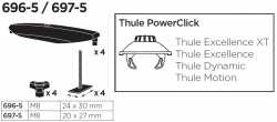 Thule крепление Power Click для бокса Motion, Dynamic, Excellence XT 1500014671