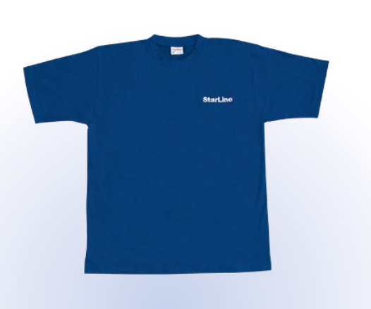 Купи сигнализацию StarLine на сумму 10000 руб. и получи в подарок фирменную футболку с логотипом.